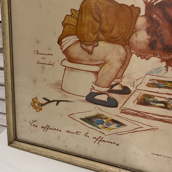 Vintage Bathroom Print - Business is Business- 1931 Copyright by Camilla's - Picture 4 of 7